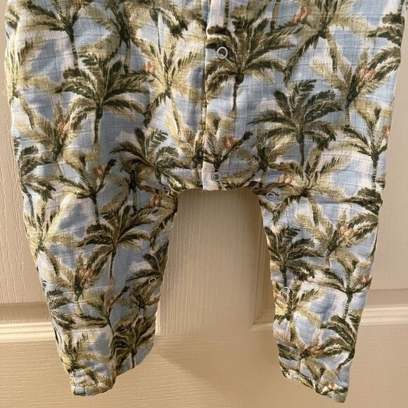 Angel Dear Palm Tree Jumpsuit Romper Muslin Cotton Boys Size 12-18 Months NWT - Picture 8 of 13